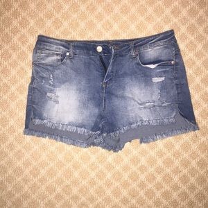 Distressed Denim Shorts!